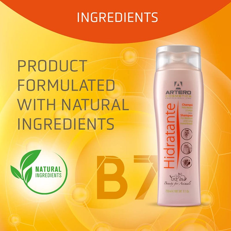 Artero Moisturizing. Shampoo for Dogs. Great Hydration. Ideal for Yorkshire Terrier Dogs, Bichon Maltese, for Pets with Long Hair and/or Dry or Damaged Coats. with Biotin. - Image 5